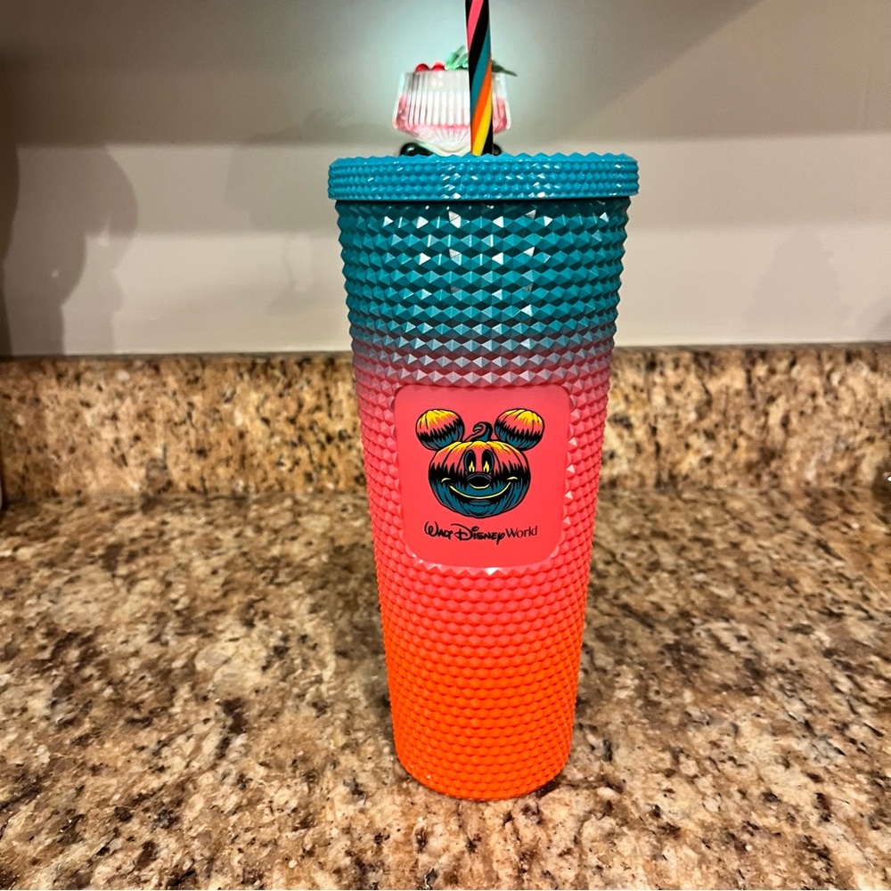 New Disney Disney World Mickey Starbucks Tumbler Ombré Studded Halloween Cup